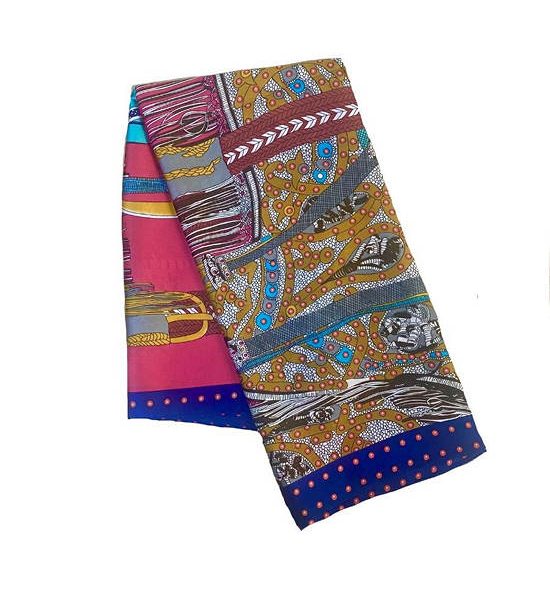 micaela Satin Square Scarf 20011PNK. 100% оригинал