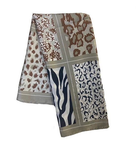 micaela Satin Square Scarf 20020KK. 100% оригинал