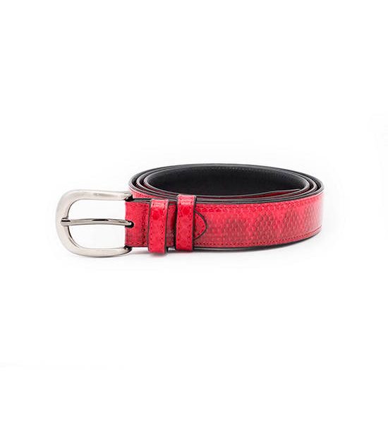 la franche Exotic Snake Genuine Leather Belt Set 2S0008 Red Chili. 100% оригинал