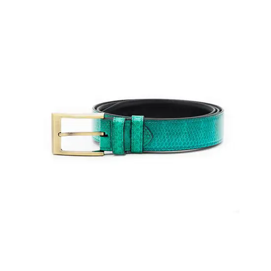 la franche Exotic Snake Genuine Leather Belt Set 3S0003 Emerald. 100% оригинал