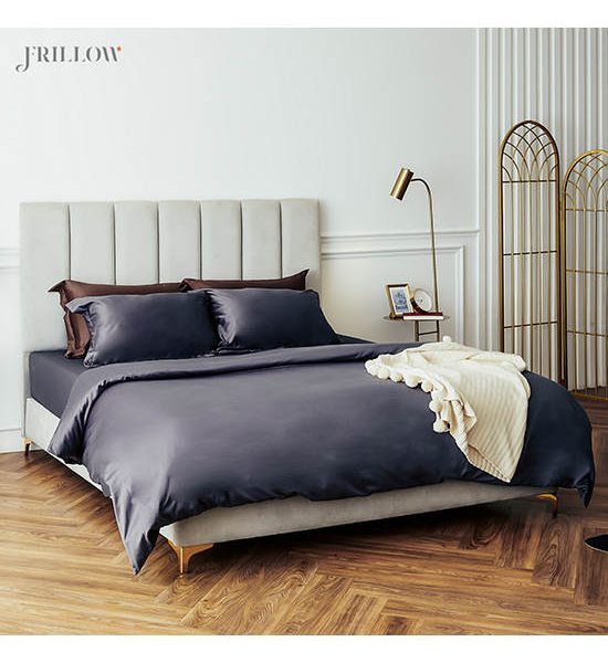 FRILLOW Duvet Cover - 100" X 90": The Signature Collection, Design - Dark Grey. 100% оригинал