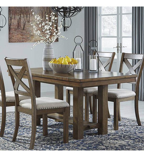ASHLEY FURNITURE HOMESTORE Brown Extension Dining Table MORIVILLE/158-218. 100% оригинал