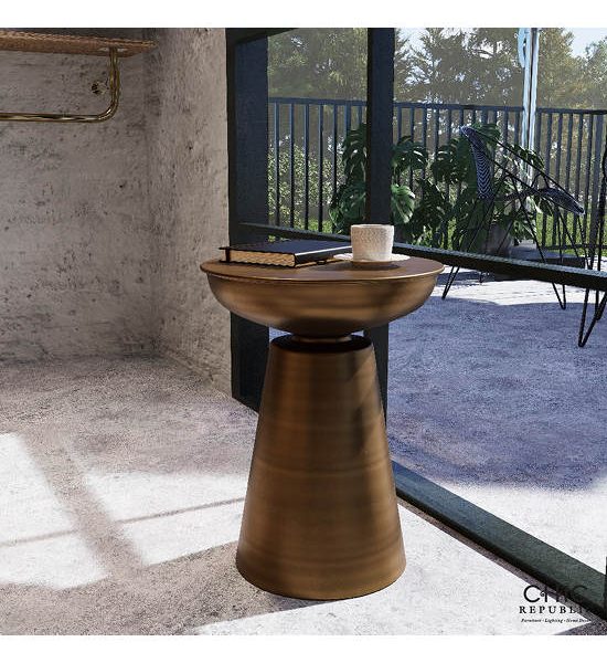 CHIC REPUBLIC Antique Brass Side Table ZANDER/38. 100% оригинал
