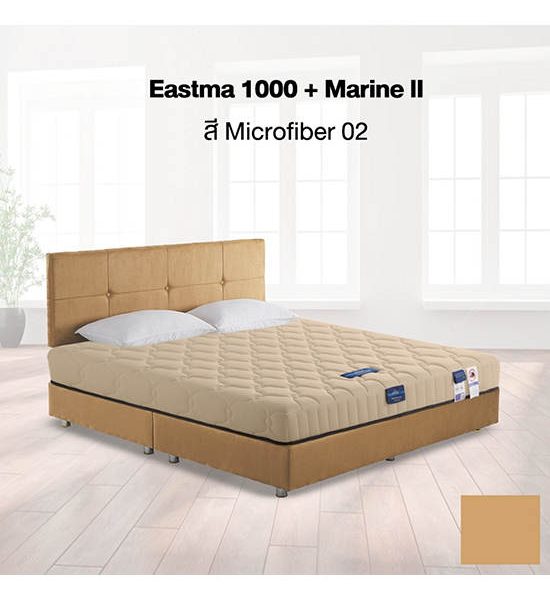 MIDAS Mattress Eastma 1000 + BEDFRAME Marine II - Microfiber02 Size 3.5 FT. COFFEE. 100% оригинал