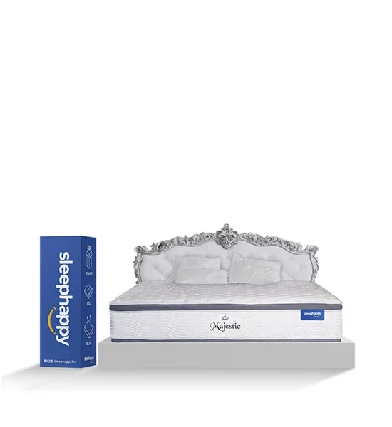 SLEEPHAPPY Pocket Spring Euro Top Majestic Model 3.5 ft. Thick 14 Inches White. 100% оригинал
