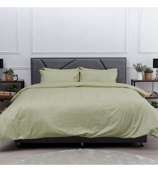 LUCKY MATTRESS 3.5 FT. JC 002 COTTON JACQUARD BED SHEET SET CHAMPAGNE. 100% оригинал