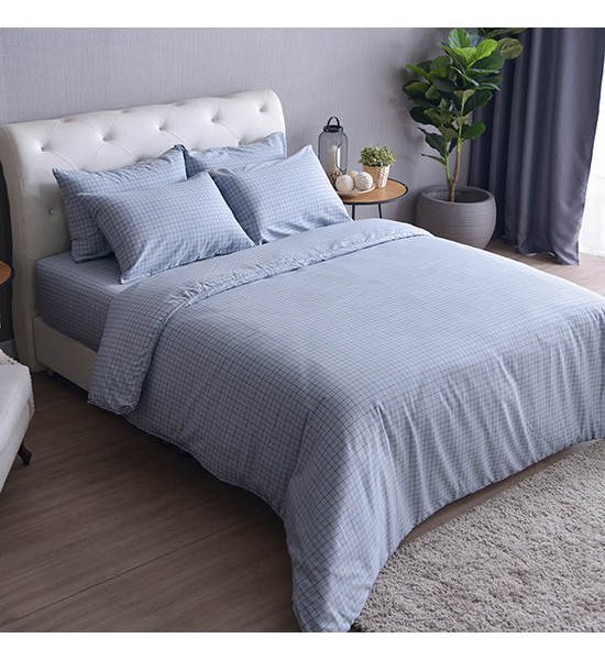 LUCKY MATTRESS 3.5 FT. CD 018 BED SHEET COTTON 100% SIGNATURE COTTON COLLECTION LIGHT BLUE. 100% оригинал
