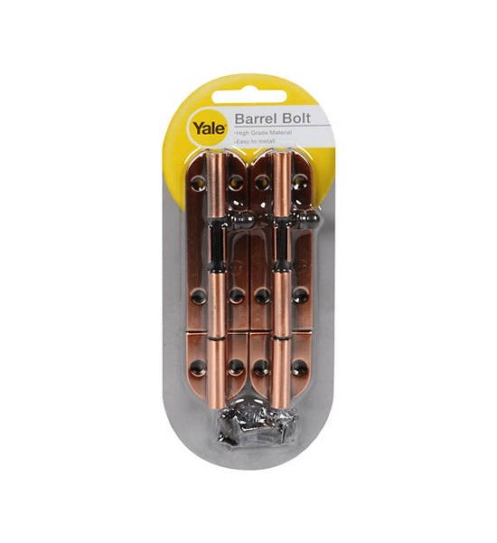 YALE Steel bolt (BA-90704ACP2), Size 4 Inch, (Pack 2 Pcs.), Antique Copper. 100% оригинал
