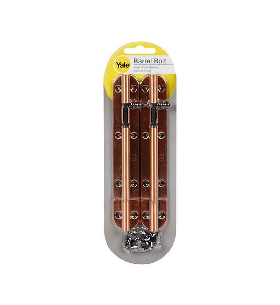 YALE Steel bolt (BA-90706ACP2), Size 6 Inch, (Pack 2 Pcs.), Antique Copper. 100% оригинал