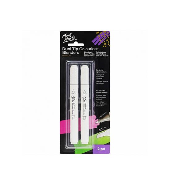 Mont Marte MONT MARTE ปากกามาร์กเกอร์ 2 หัว สำหรับเกลี่ยสี จำนวน 2 ด้าม. 100% оригинал