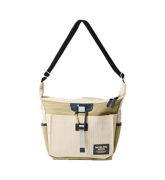 Master-Piece Shoulder bag LINK STRIPE Beige. 100% оригинал