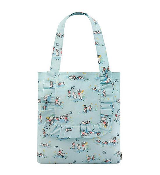 Cath Kidston Light Blue Frill Tote Spring Bunnies and Lambs. 100% оригинал