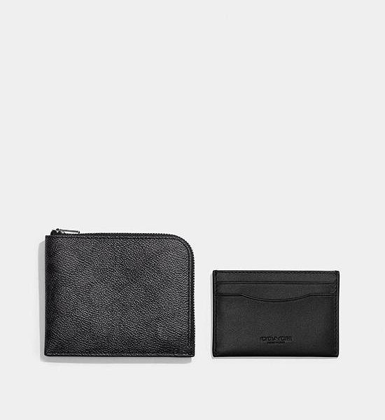COACH 3-In-1 L-Zip Wallet In Signature Canvas Multi. 100% оригинал