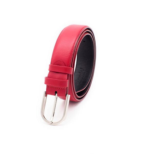 la franche Men Belt Nappa Genuine Cow Leather Belt Red Chili. 100% оригинал