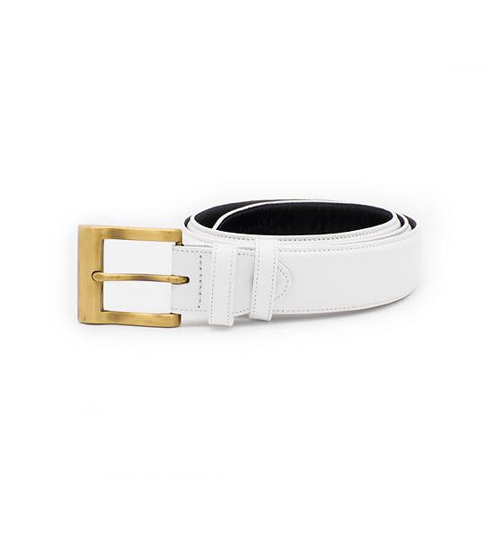la franche Men Belt Nappa Genuine Cow Leather Belt White. 100% оригинал