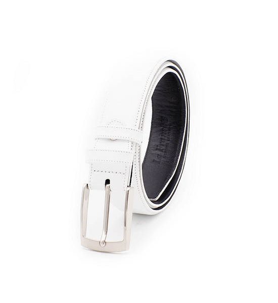 la franche Men Belt Nappa Genuine Cow Leather Belt White. 100% оригинал