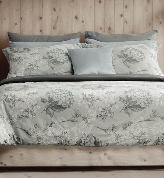 DUNLOPILLO Fitted Sheet Set + Comforter - WELLINGTON DL-WL-02A (6')(6pcs.) Grey. 100% оригинал