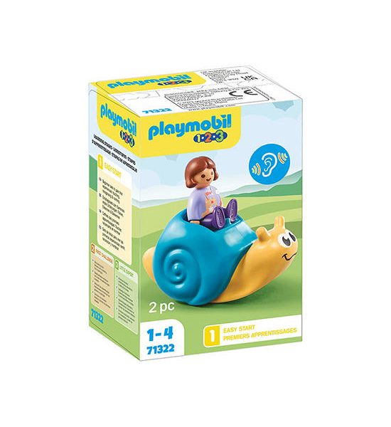 PLAYMOBIL 1.2.3: Rocking Snail with Rattle Feature. 100% оригинал