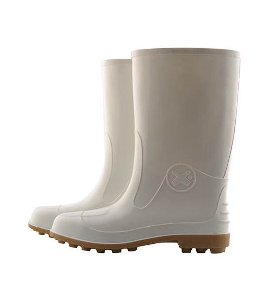 BOWLING BOWLING รองเท้าบู๊ท PVC 12 นิ้ว สีขาว เบอร์ UK 11.5. 100% оригинал