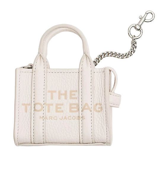 MARC JACOBS THE NANO TOTE BAG CHARM COTTON/SILVER. 100% оригинал