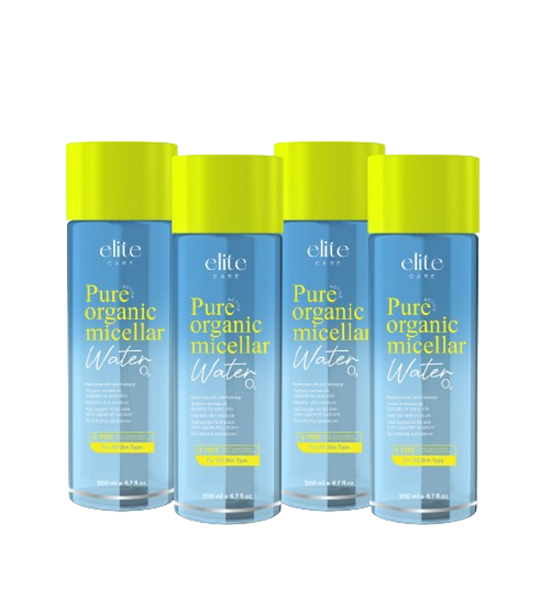 Elite Care Pure Active Organic Micellar O2 Cleansing Water 200mlx4. 100% оригинал