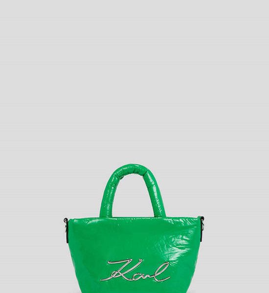 KARL LAGERFELD K SIGNATURE SOFT SMALL TOTE BAG BASIL GREEN. 100% оригинал