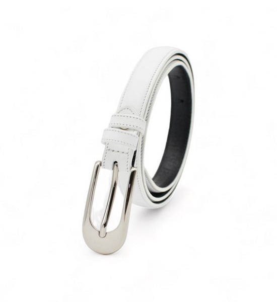 la franche Woman Belt Nappa Genuine Cow Leather Belt White. 100% оригинал