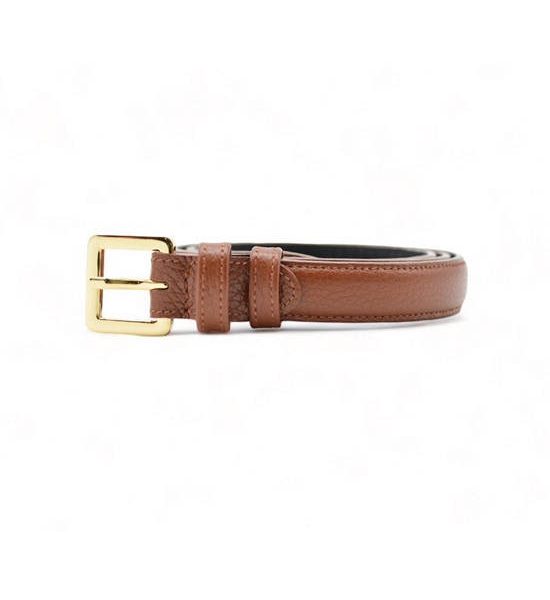 la franche Woman Belt Pebble Pattern Genuine Cow Leather Belt Brown. 100% оригинал