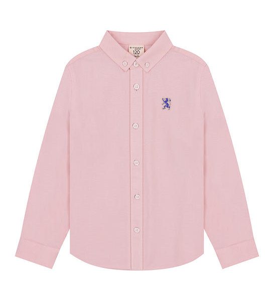 GIORDANO Junior's Regular Embroidery Oxford Shirt Pink. 100% оригинал
