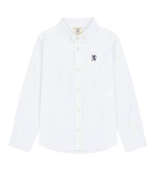 GIORDANO Junior's Regular Embroidery Oxford Shirt White. 100% оригинал