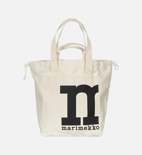 MARIMEKKO WHITE UNISEX MONO CITY TOTE SOLID. 100% оригинал
