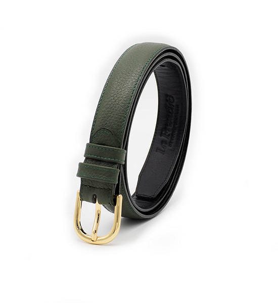 la franche Woman Belt Pebble Pattern Genuine Cow Leather Belt Olive Green. 100% оригинал