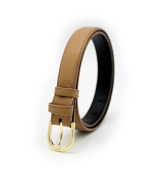 la franche Woman Belt Nappa Genuine Cow Leather Belt Beige. 100% оригинал