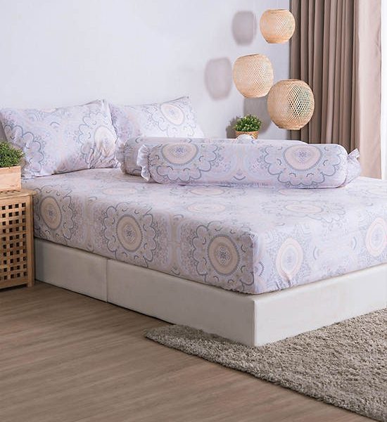 LUCKY MATTRESS 6 Ft. 12 Inches Md 027 Bed Sheet Micro Touch Flower Stlye Pink. 100% оригинал