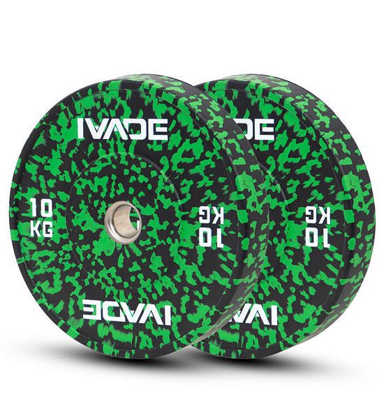 IRONTEC Model: FLECK BUMPER TBBF - WEIGHT PLATE x2 10KG (green). 100% оригинал