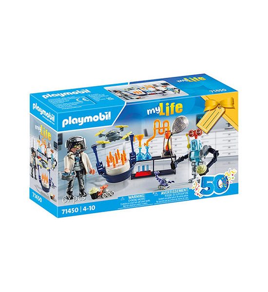 PLAYMOBIL 50th ANNIVERSARY RESEARCHERS WITH ROBOTS. 100% оригинал