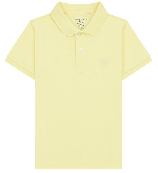 GIORDANO Boy's Slim Interlock Liquid Touch Solid Polo Mellow Yellow. 100% оригинал