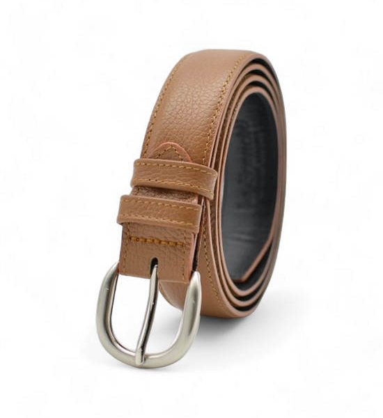 la franche Men Belt Pebble Pattern Genuine Cow Leather Belt Tan. 100% оригинал