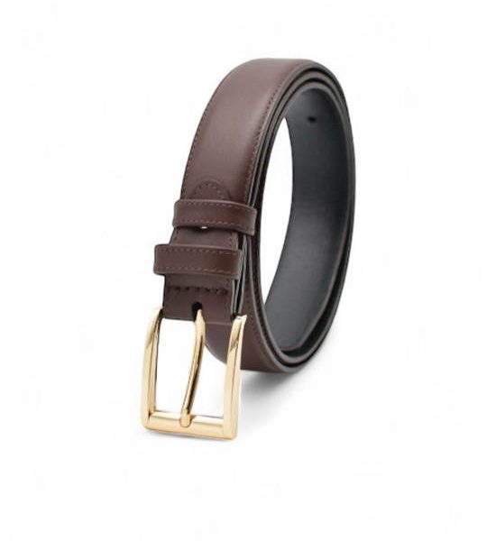 la franche Men Belt Nappa Genuine Cow Leather Belt Chocolate. 100% оригинал