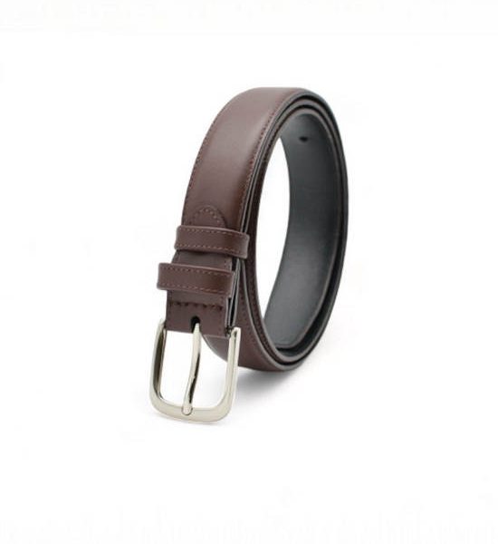 la franche Men Belt Nappa Genuine Cow Leather Belt Chocolate. 100% оригинал