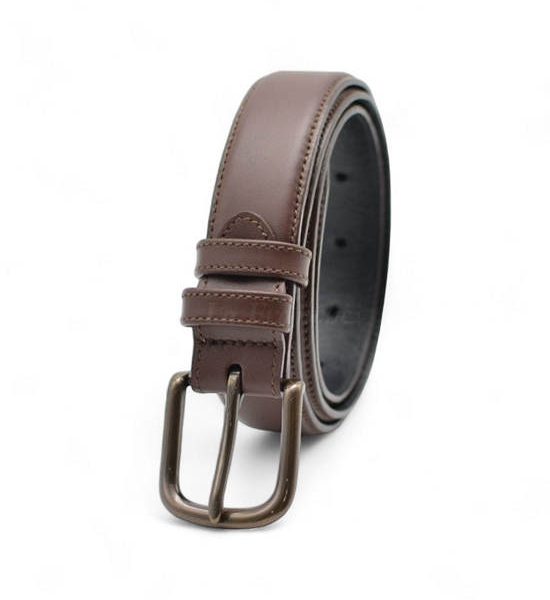 la franche Men Belt Nappa Genuine Cow Leather Belt Chocolate. 100% оригинал
