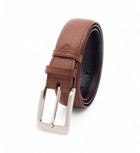 la franche Men Belt Nappa Genuine Cow Leather Belt Brown. 100% оригинал