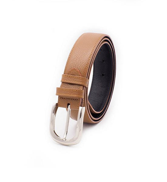 la franche Men Belt Pebble Pattern Genuine Cow Leather Belt Tan. 100% оригинал