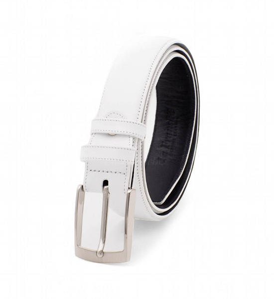 la franche Men Belt Nappa Genuine Cow Leather Belt White. 100% оригинал
