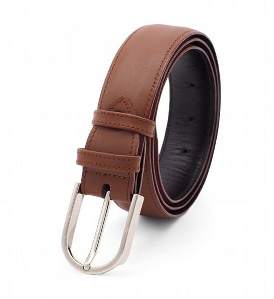 la franche Men Belt Nappa Genuine Cow Leather Belt Brown. 100% оригинал