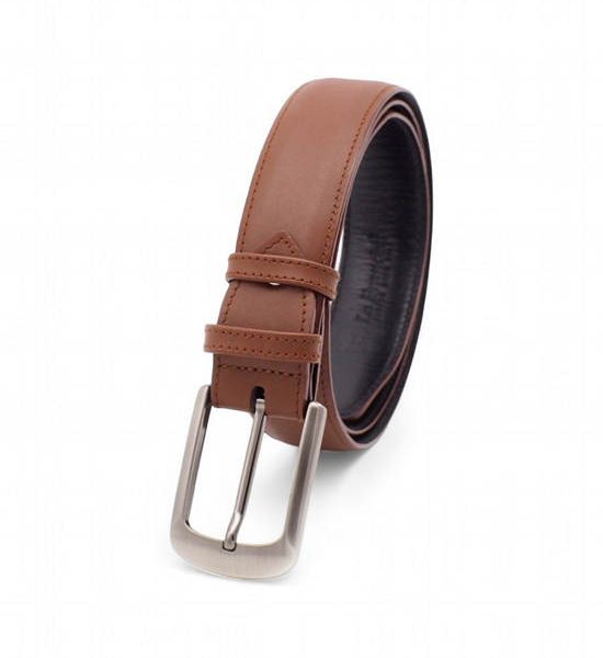 la franche Men Belt Nappa Genuine Cow Leather Belt Brown. 100% оригинал