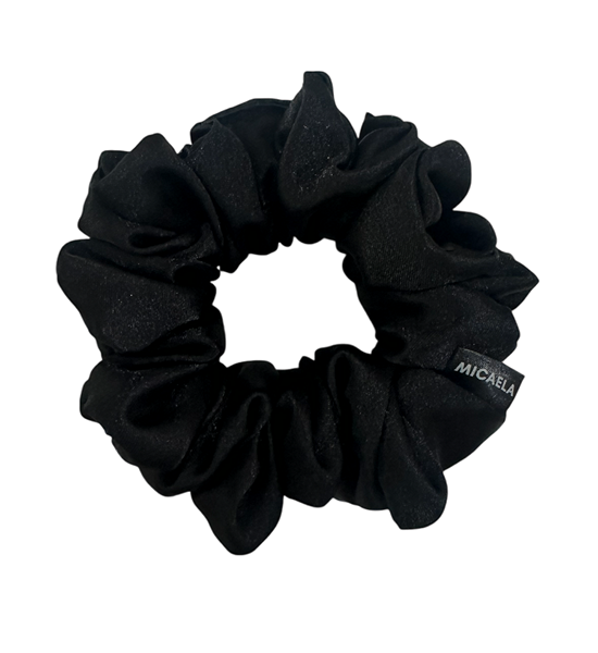 micaela Selena Mini Satin Scrunchie Black. 100% оригинал