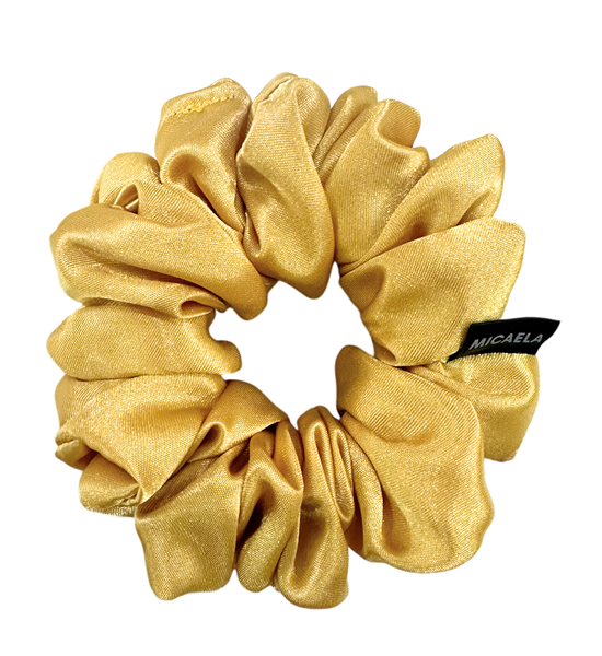 micaela Andrea Mini Satin Scrunchie Yellow. 100% оригинал