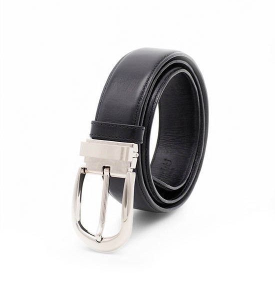 la franche Men Belt Nappa Pattern Genuine Cow Leather Belt Black. 100% оригинал