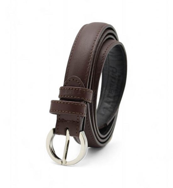 la franche Women Belt Nappa Pattern Genuine Cow Leather Belt Chocolate. 100% оригинал